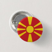 Noord-Macedonië Ronde Button 3,2 Cm (Voorkant /achterkant)
