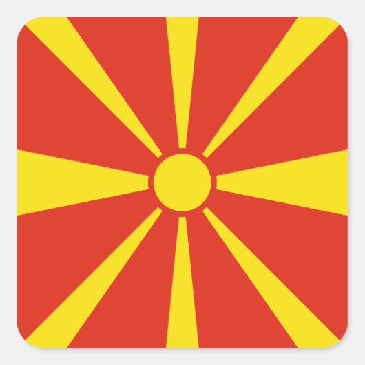 Noord-Macedonië Sticker (Voorkant)