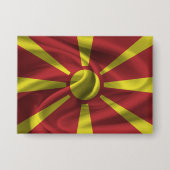 Noord-Macedonië Vlag Button (Voorkant)