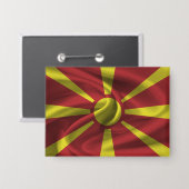 Noord-Macedonië Vlag Button (Voorkant / Achterkant)