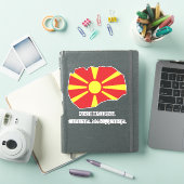 Noord-Macedonië Vlag Charmante Patriottische Kaart Sticker (iPad Cover)