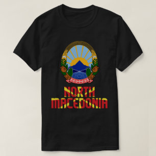Noord-Macedonië vlag en wapenschild T-shirt
