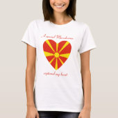 Noord-Macedonië Vlagliefje T-Shirt (Voorkant)