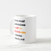 noord macedonische vrouw, geweldig koffiemok (Voorkant links)