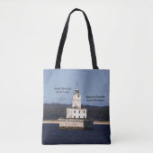 Noord Manitou Shoal Light over de hele canvas tas (Voorkant)