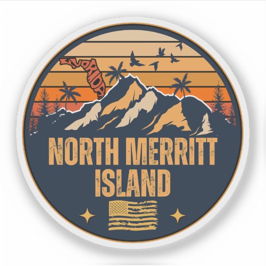 Noord Merritt Island, Florida  Sticker (Voorkant)