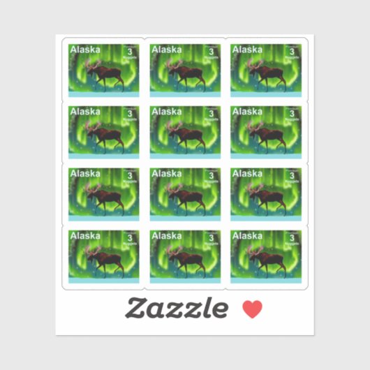 Noord-Moose - Alaska Postage Sticker (Vel)
