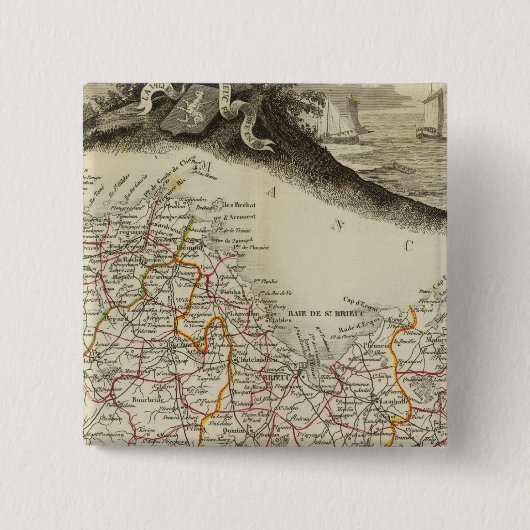Noord-Odds Vierkante Button 5,1 Cm (Voorkant)