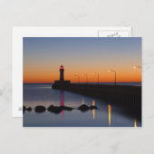 Noord-pier vuurtoren in Duluth, Minnesota Briefkaart (Voorkant / Achterkant)