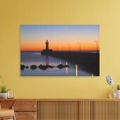 Noord-pier vuurtoren in Duluth, Minnesota, Canvas Afdruk (Insitu (Woonkamer))