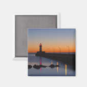 Noord-pier vuurtoren in Duluth, Minnesota, Magneet (Voorkant / Achterkant)