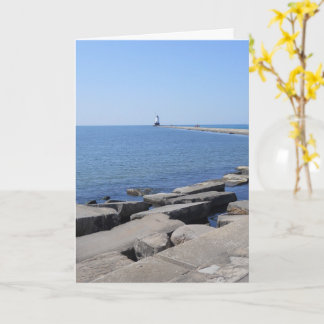 Noord Pierhead-vuurtoren, Ludington, MI Notecard Kaart
