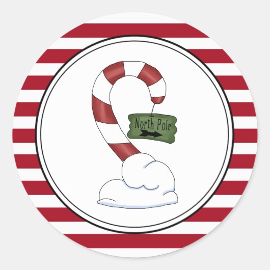 Noord-Pole Holiday Envelope zegelt Stickers (Voorkant)
