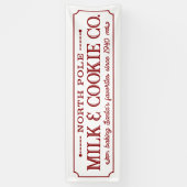 Noord-poolmelk en koekjesbedrijf kerst spandoek (Verticaal)