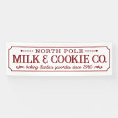 Noord-poolmelk en koekjesbedrijf kerst spandoek (Horizontaal)