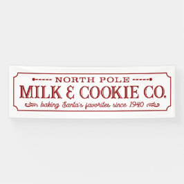 Noord-poolmelk en koekjesbedrijf kerst spandoek