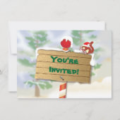 Noord-poolvakantie Cookie Swap-uitnodigingen Kaart (Achterkant)