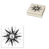 Noord-punt  kompas Rubber Kunststempel Rubberstempel (Gestempeld)