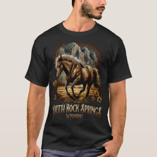 Noord-Rock Springs Wyoming Mountains Horse T-shirt