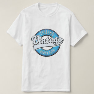 noord-savo finland vintage stijl logo t-shirt