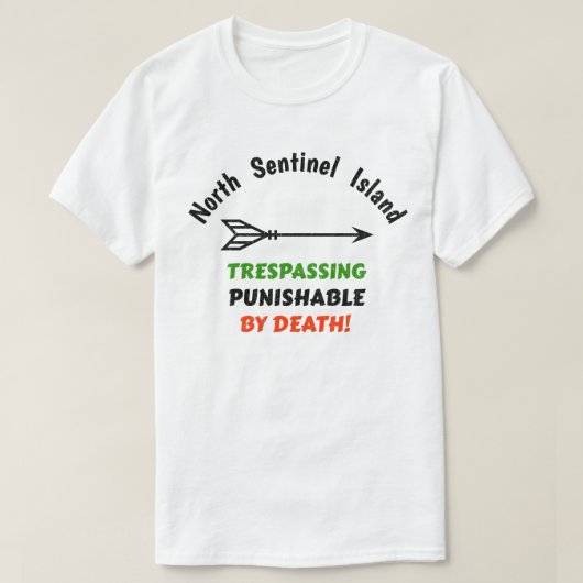 Noord-Sentinel-eiland: Geen Shirt van de respassin (Design voorkant)