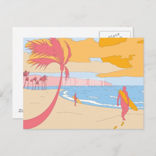 Noord-Shore, Briefkaart Hawaï (Voorkant / Achterkant)