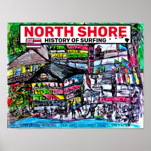 NOORD-SHORE-GESCHIEDENIS VAN OVERDURFPIJPELINE POSTER