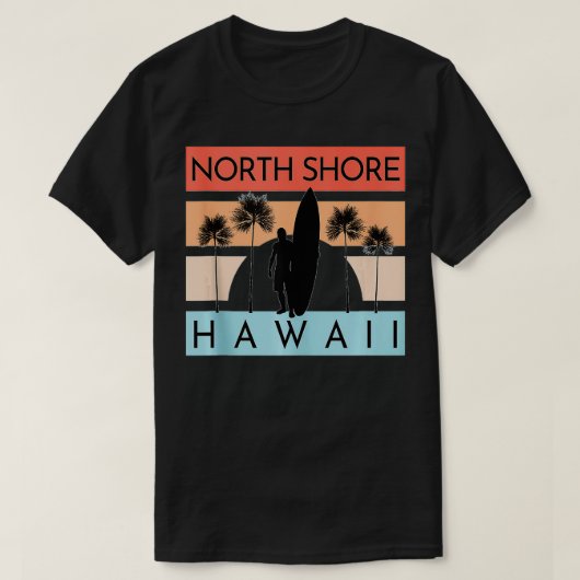 Noord-Shore Hawaii Beach Surfing Summer Vacking T-shirt (Design voorkant)