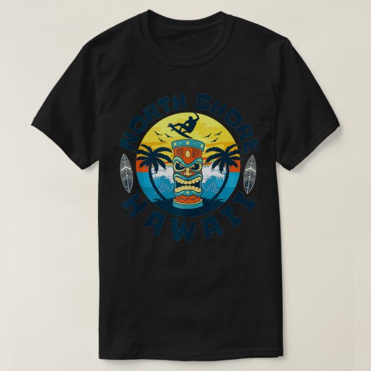 Noord-Shore Hawaii Beach Surfing Summer Vacking T-shirt (Design voorkant)