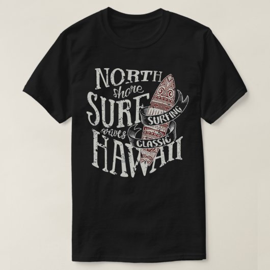 Noord-Shore Hawaii Traditionele Patroonzur T-shirt (Design voorkant)