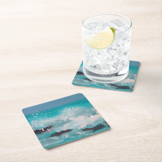 "Noord-Shore Waves" 1, Oliedrukken Kartonnen Onderzetters (Insitu)