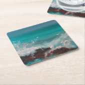 "Noord-Shore Waves" 2, Olievlekken Kartonnen Onderzetters (Schuin)