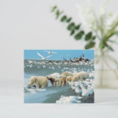 Noord-Slope, Alaska. Polaire Beren Ursus Briefkaart (Staand voorkant)