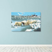 Noord-Slope, Alaska. Polaire Beren Ursus Canvas Afdruk (Insitu (Houten vloer))