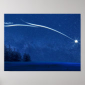 Noord-Star boven het bos Poster (Voorkant)