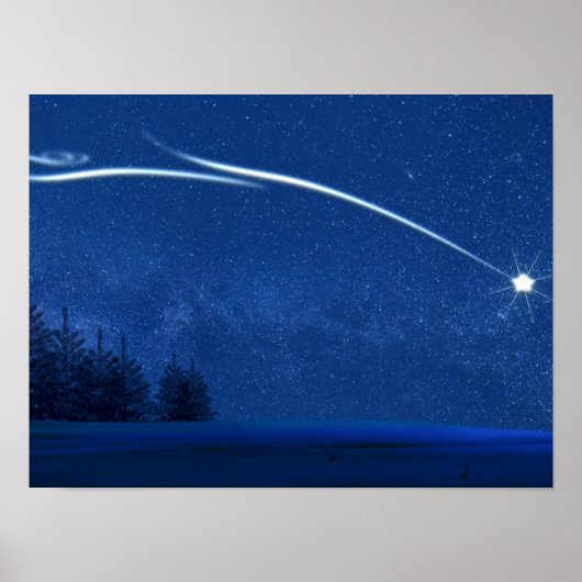 Noord-Star boven het bos Poster (Voorkant)