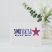Noord-Star Rocks (grijs, blauw, rood) Briefkaart (Staand voorkant)
