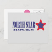 Noord-Star Rocks (grijs, blauw, rood) Briefkaart (Voorkant / Achterkant)