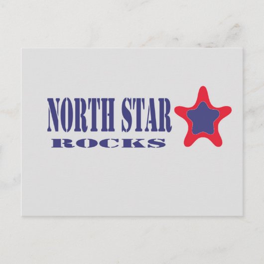 Noord-Star Rocks (grijs, blauw, rood) Briefkaart (Voorkant)