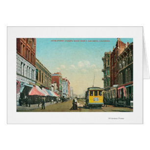 Noord-Uitzicht van 5th Street van F Street