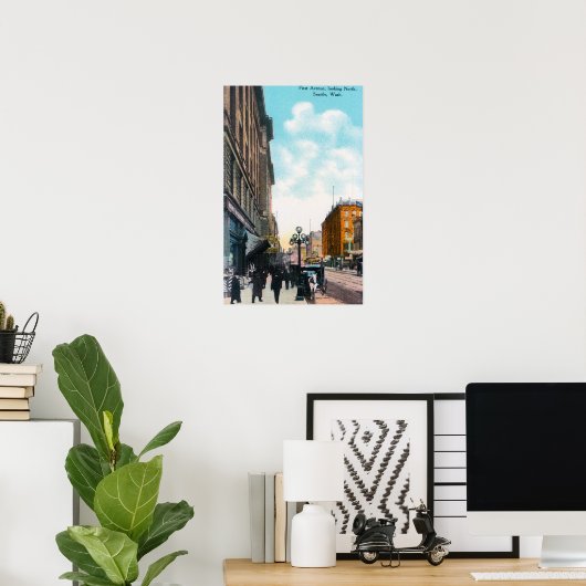 Noord-Uitzicht van First Avenue Poster (Thuiskantoor)