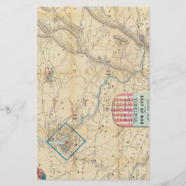  Noord-Virginia Civil War Map (1862) (Voorkant)