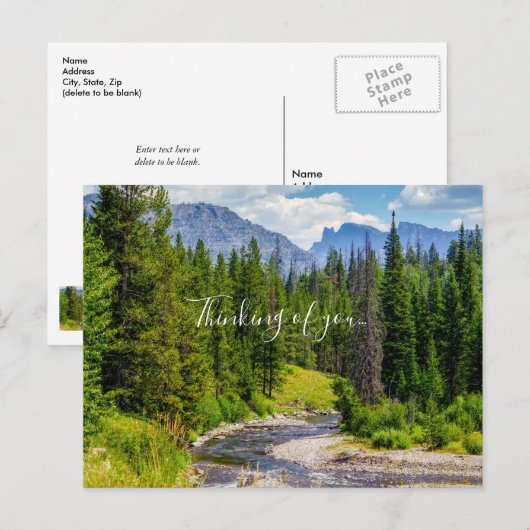 Noord-vork Shoshone River Thinking You Briefkaart (Voorkant / Achterkant)