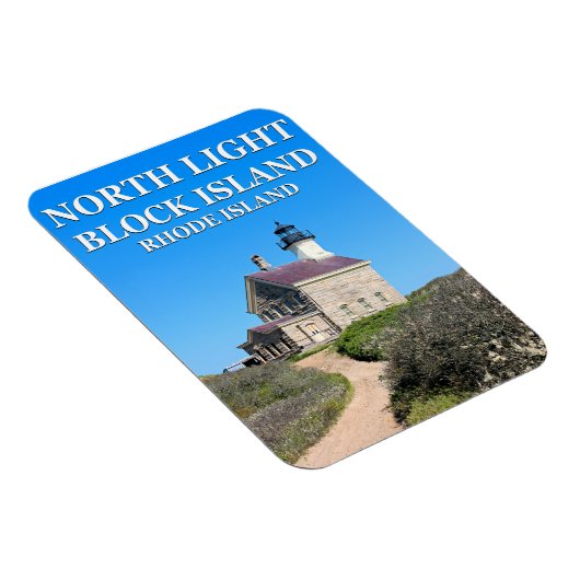 Noord-vuurtoren, Block Island RI Flexi-Magnet Magneet (Rechterzijde)