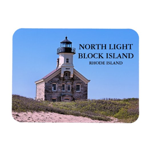 Noord-vuurtoren, Block Island RI Flexi-Magnet Magneet (Horizontaal)