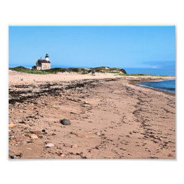 Noord vuurtoren, Block Island RI Foto Print Afdruk