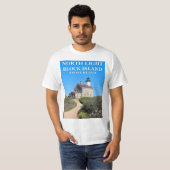 Noord-vuurtoren, Block Island RI T-Shirt (Voorkant volledig)