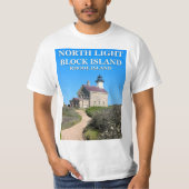 Noord-vuurtoren, Block Island RI T-Shirt (Voorkant)