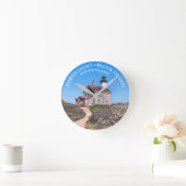 Noord vuurtoren, Block Island RI Wall Clock Ronde Klok (Huis)