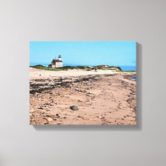 Noord vuurtoren, Block Island Wrapped Canvas (Voorkant)